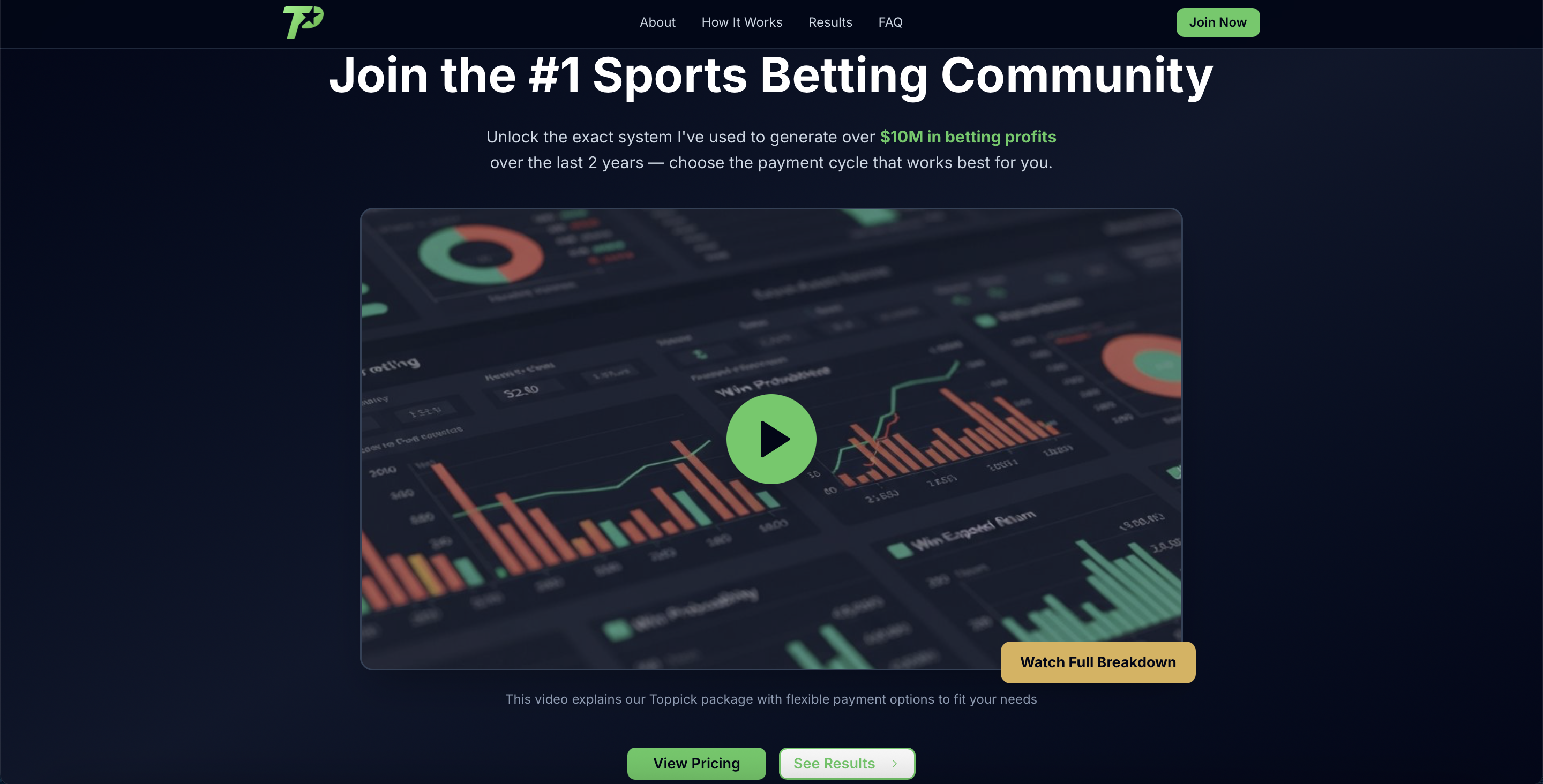 TopPick - Sports Betting Community site preview